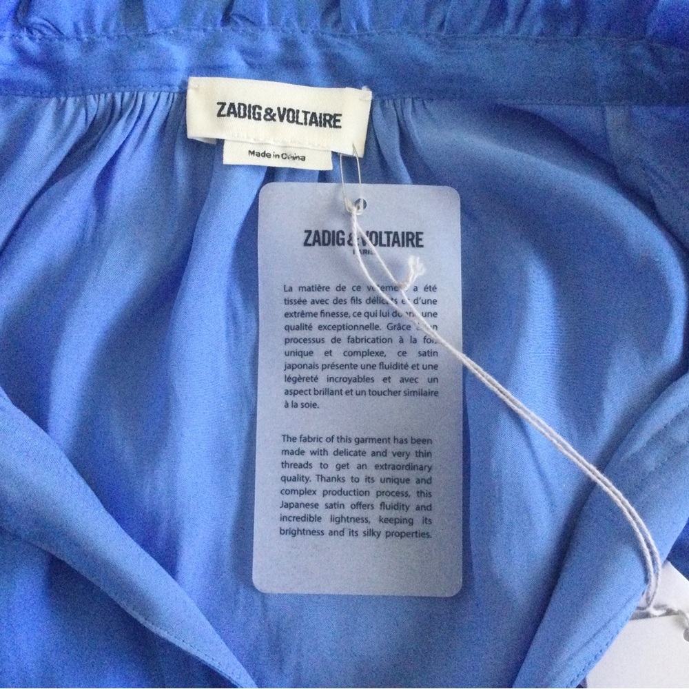 NWT Zadig&Voltaire Titu Satin Tunic Top - Picture 9 of 9